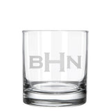 Classic Block Monogram Glassware