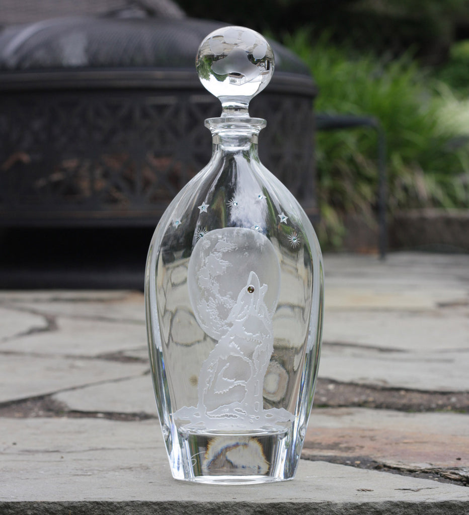 Howling Wolf Chieftain Decanter – Healy Glass Artistry