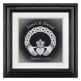 Celtic Claddagh with Custom Text — Framed 12 x 12