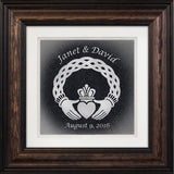 Celtic Claddagh with Custom Text — Framed 12 x 12