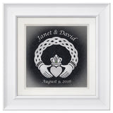 Celtic Claddagh with Custom Text — Framed 12 x 12