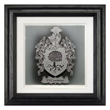 Family Crest — Framed Hand-Carved Fine Art Glass