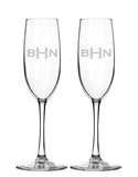 Classic Block Monogram Glassware
