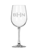 Classic Block Monogram Glassware