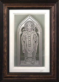 Saint Patrick— Framed Hand-Carved Fine Art Glass