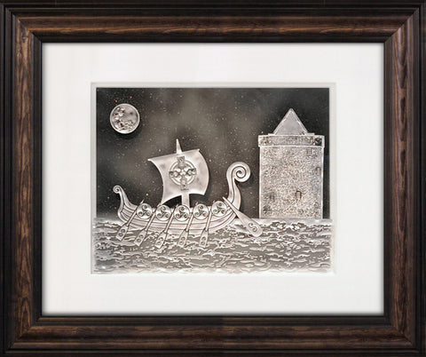 Viking Ship: The Arrival — Framed 16 x 20