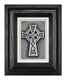 Celtic Cross — Framed Hand-Carved Fine Art Glass