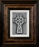 Celtic Cross — Framed Hand-Carved Fine Art Glass