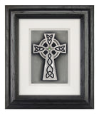 Celtic Cross — Framed Hand-Carved Fine Art Glass