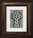 Celtic Cross — Framed Hand-Carved Fine Art Glass