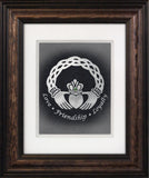 Celtic Claddagh — Framed Hand-Carved Fine Art Glass