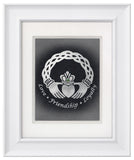 Celtic Claddagh — Framed Hand-Carved Fine Art Glass