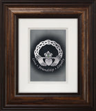 Celtic Claddagh — Framed Hand-Carved Fine Art Glass