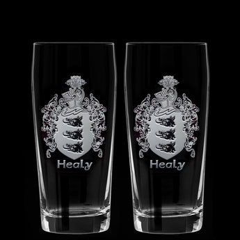Family Crest Pint Glasses
