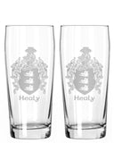 Family Crest Pint Glasses