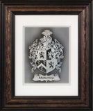 Family Crest — Framed Hand-Carved Fine Art Glass