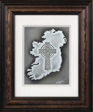 The Cross Over Ireland — Framed Hand-Carved Fine Art Glass