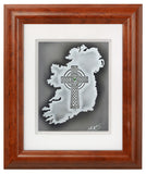 The Cross Over Ireland — Framed Hand-Carved Fine Art Glass