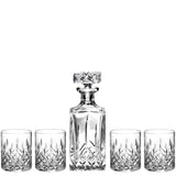 Diamond Pattern Crystal Whiskey Decanter Set