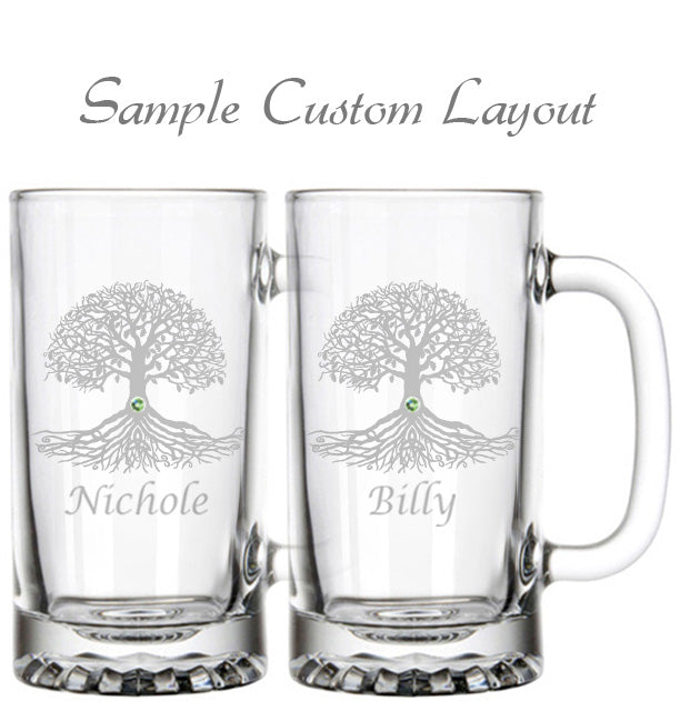 Family Crest Beer Mugs (Set of 2) – Healy Glass Artistry