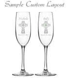 Custom Healy Signature Champagne Flutes