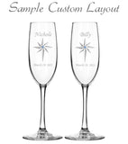 Custom Healy Signature Champagne Flutes