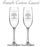 Custom Healy Signature Champagne Flutes
