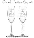 Custom Healy Signature Champagne Flutes