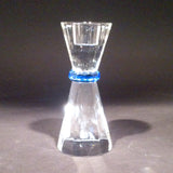 Facet-cut Blue Cobalt Candle Holders (Set of 2)