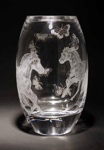 Stallion Reflections Elliptical Vase