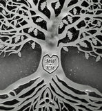 Tree of Life with Custom Initials — Framed 12 x 12