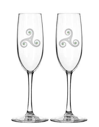 New Grange Champagne Flutes