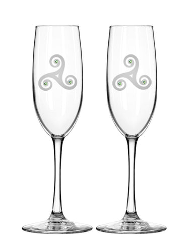New Grange Champagne Flutes