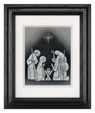 The Nativity — Framed Hand-Carved Fine Art Glass