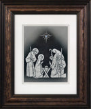 The Nativity — Framed Hand-Carved Fine Art Glass