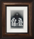The Nativity — Framed Hand-Carved Fine Art Glass