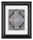 Celtic Shield — Framed Hand-Carved Fine Art Glass