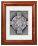 Celtic Shield — Framed Hand-Carved Fine Art Glass