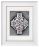 Celtic Shield — Framed Hand-Carved Fine Art Glass