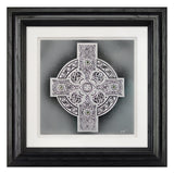 Celtic Shield — Framed Hand-Carved Fine Art Glass