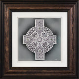 Celtic Shield — Framed Hand-Carved Fine Art Glass