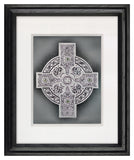 Celtic Shield — Framed Hand-Carved Fine Art Glass