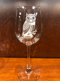 Owl Red Wine Glasses