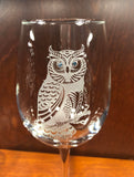 Owl Red Wine Glasses