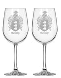 Family Crest Wine Glasses
