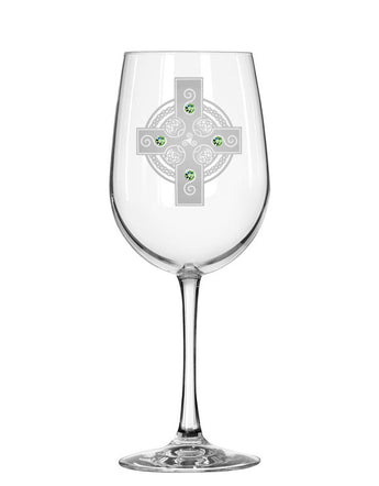 Celtic Shield Red Wine Glasses