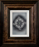 St. Brigid's Cross  — Framed Hand-Carved Fine Art Glass