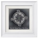 St. Brigid's Cross with Blessing — Framed 12 x 12