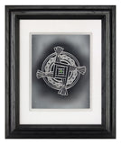 St. Brigid's Cross  — Framed Hand-Carved Fine Art Glass