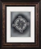 St. Brigid's Cross  — Framed Hand-Carved Fine Art Glass